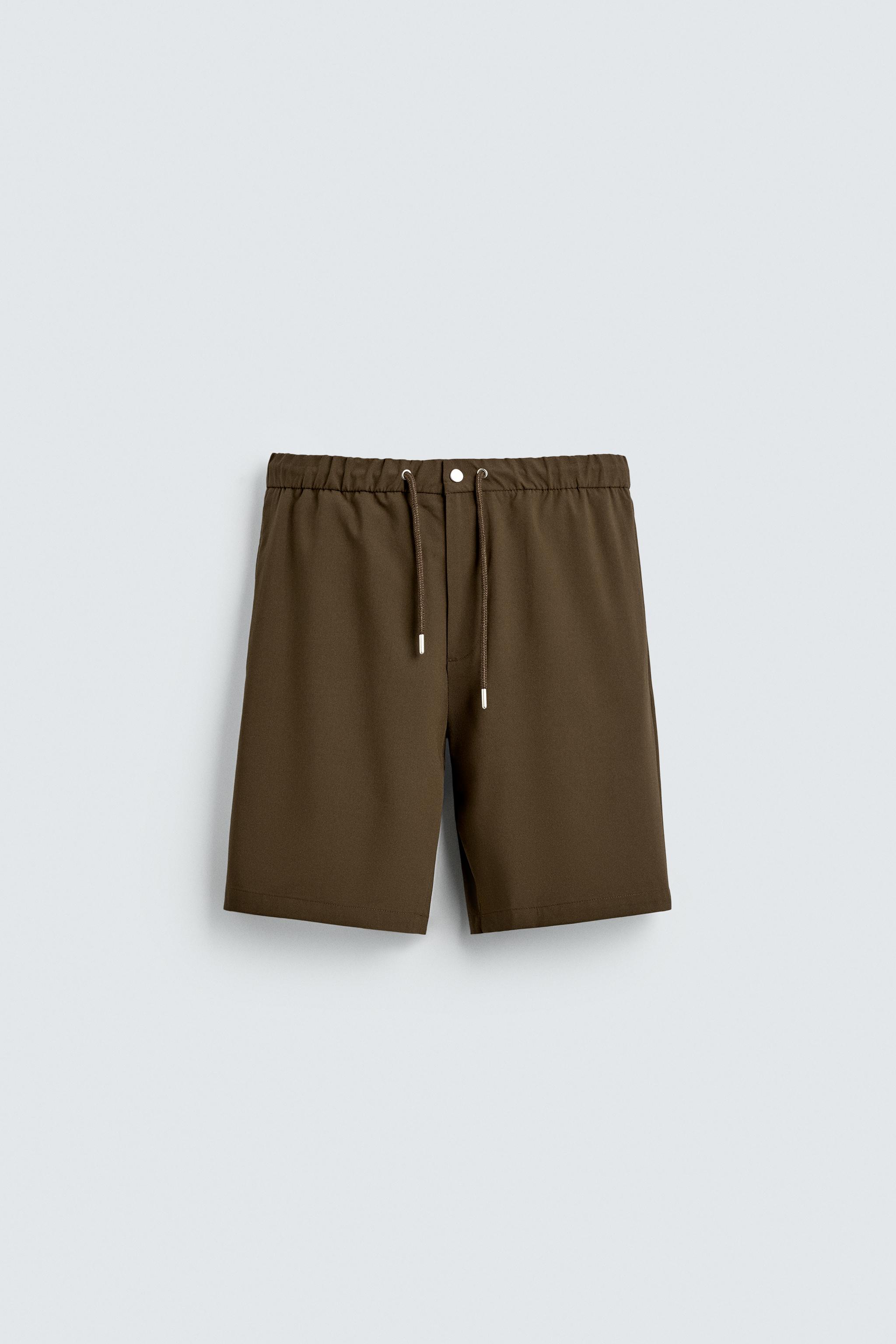 RELAXED FIT TECHNICAL SHORTS - Blue | ZARA United States