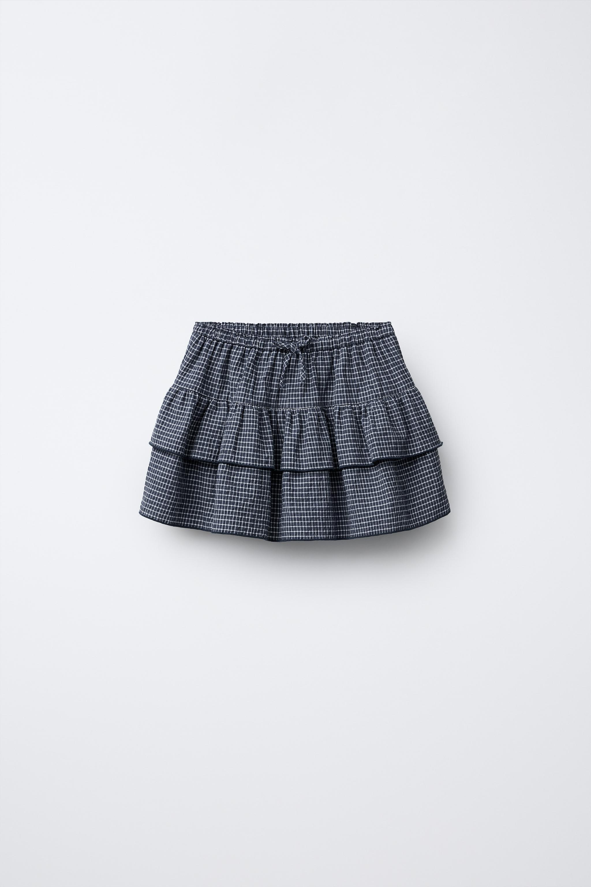 SHORT-SAIA XADREZ - Azul-marinho | ZARA Brasil