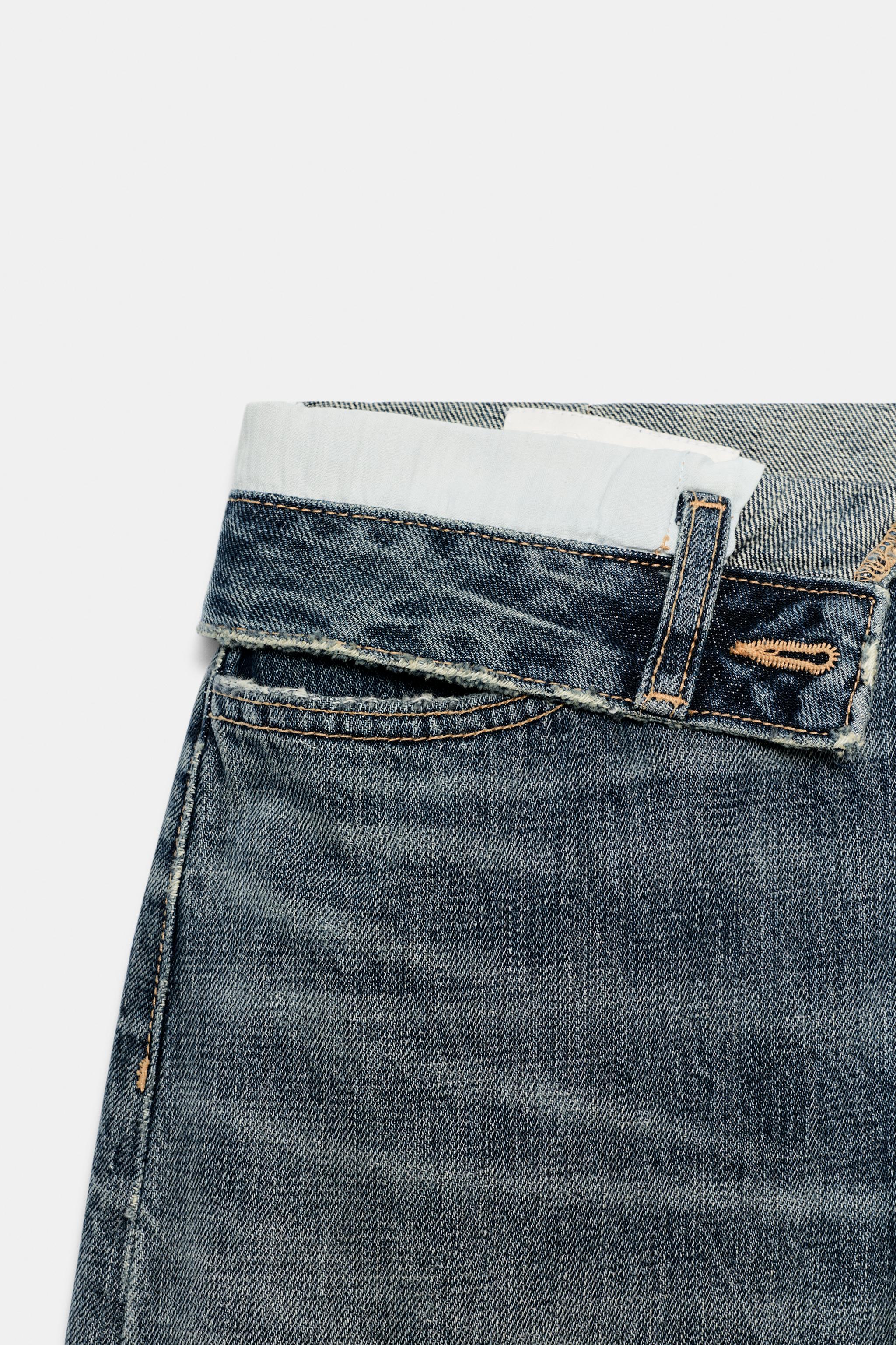 Zara TRF KIVRIK BELLİ ORTA BEL JEAN görsel 8