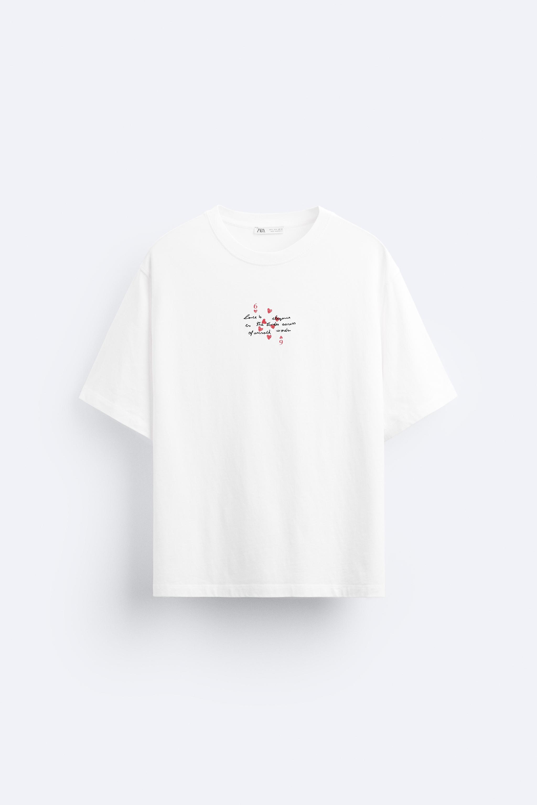 プリント Ｔシャツ - オフホワイト | ZARA Japan / 日本