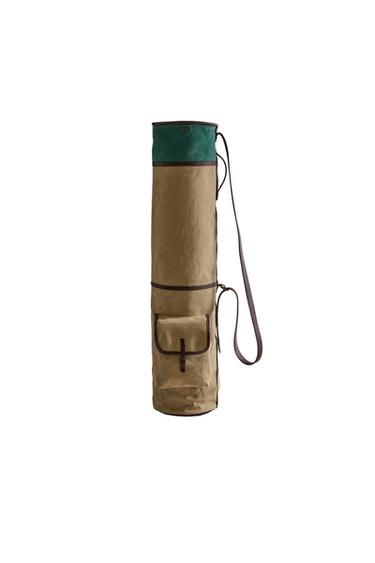 FABRIC GOLF BAG - Ecru / Green by Zara