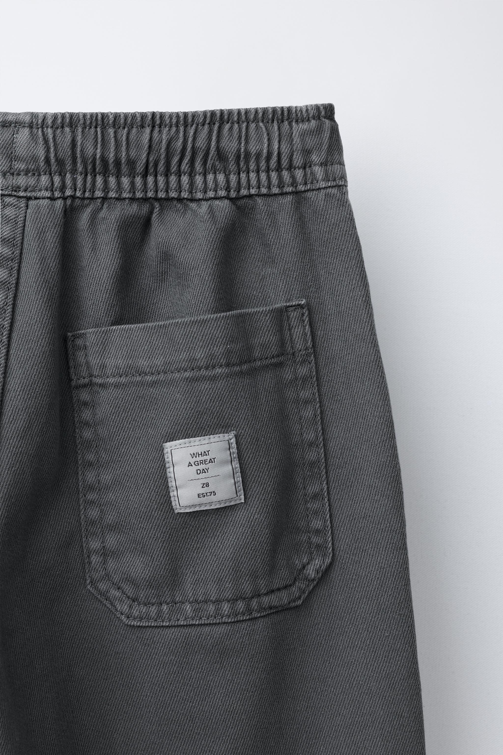 FLOWY PANTS WITH ELASTIC TRIM
