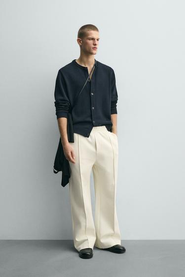 Zara SEAMED TECHNICAL JOGGING PANTS - Ecru - Image 0