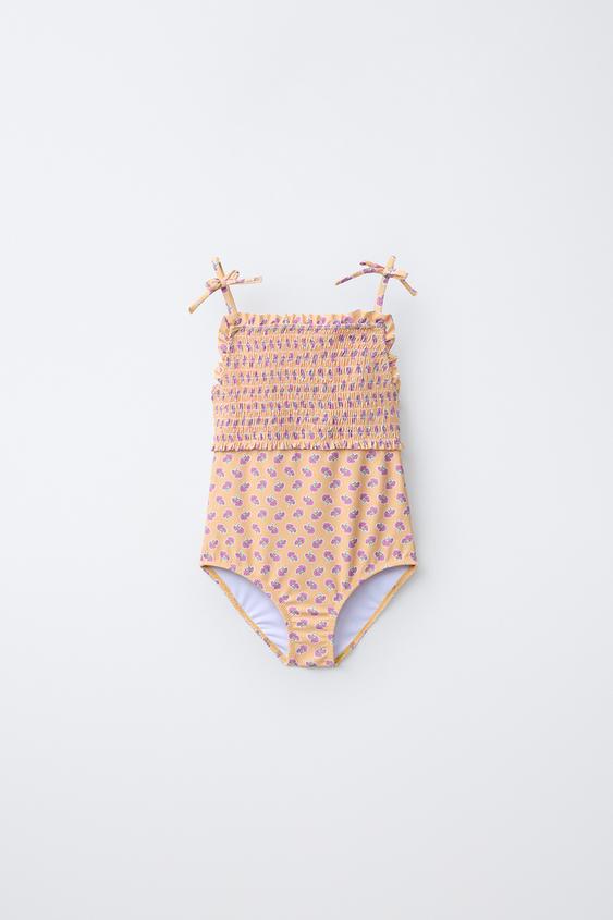 MAIÔ INFANTIL COM ESTAMPA FLORAL E CASINHA DE ABELHA - Mustard Yellow da Zara - Imagem 0