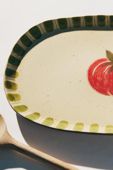 EARTHENWARE FRUIT SERVING DISH - Red by Zara - Image 4