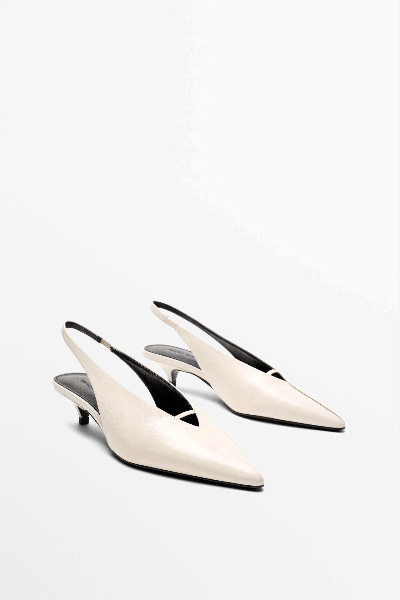 Slingback heels — White