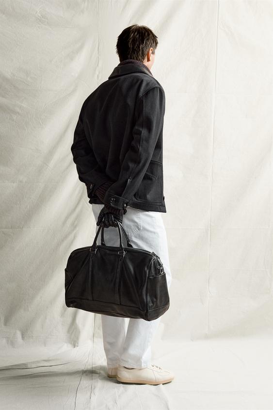 SAC DE VOYAGE CUIR - Noir de Zara - Image 2