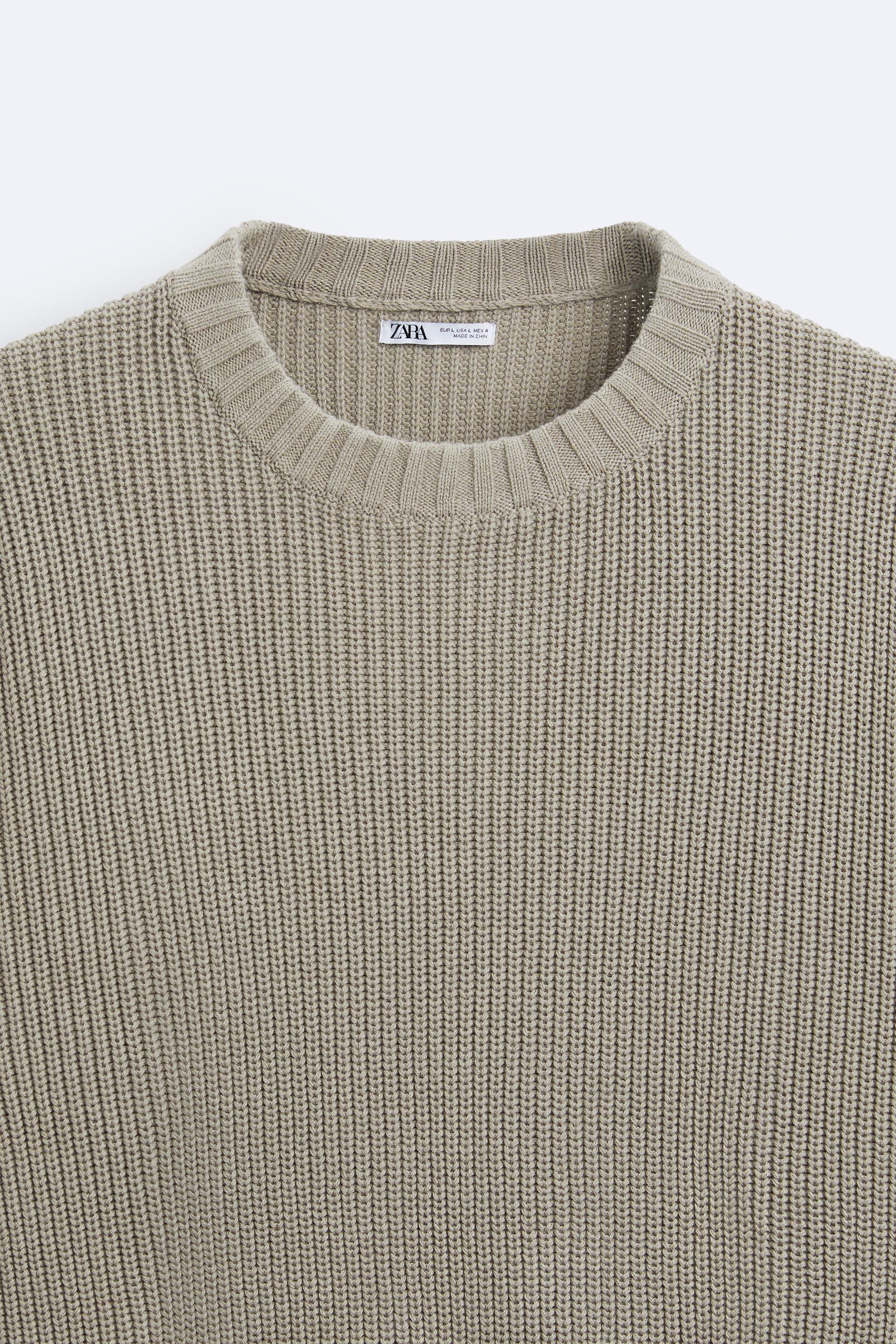Waffle-knit Cotton Sweater