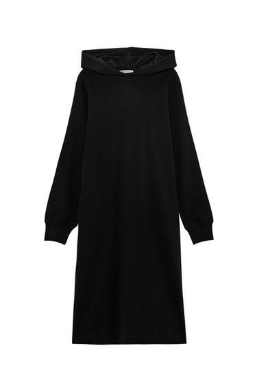 MIDI DRESS WITH HOOD