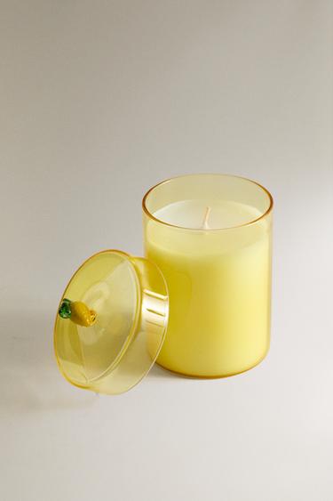 (220 G) ΑΡΩΜΑΤΙΚΟ ΚΕΡΙ GINGER LEMON - Κίτρινο παστέλ του Zara