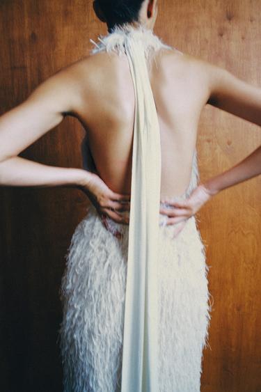 ZW COLLECTION HALTER DRESS - White by Zara - Image 2