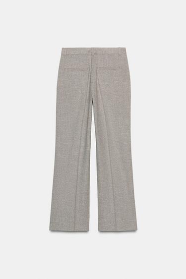 TEXTURED RUSTIC STRAIGHT-LEG TROUSERS - Light sand by Zara - Image 6