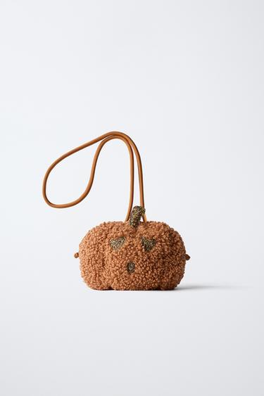 UMHÄNGETASCHE KÜRBIS SHEARLING - Orange von Zara