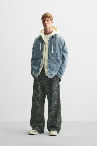 CONJUNTO DENIM RELAXED FIT - Bordô da Zara