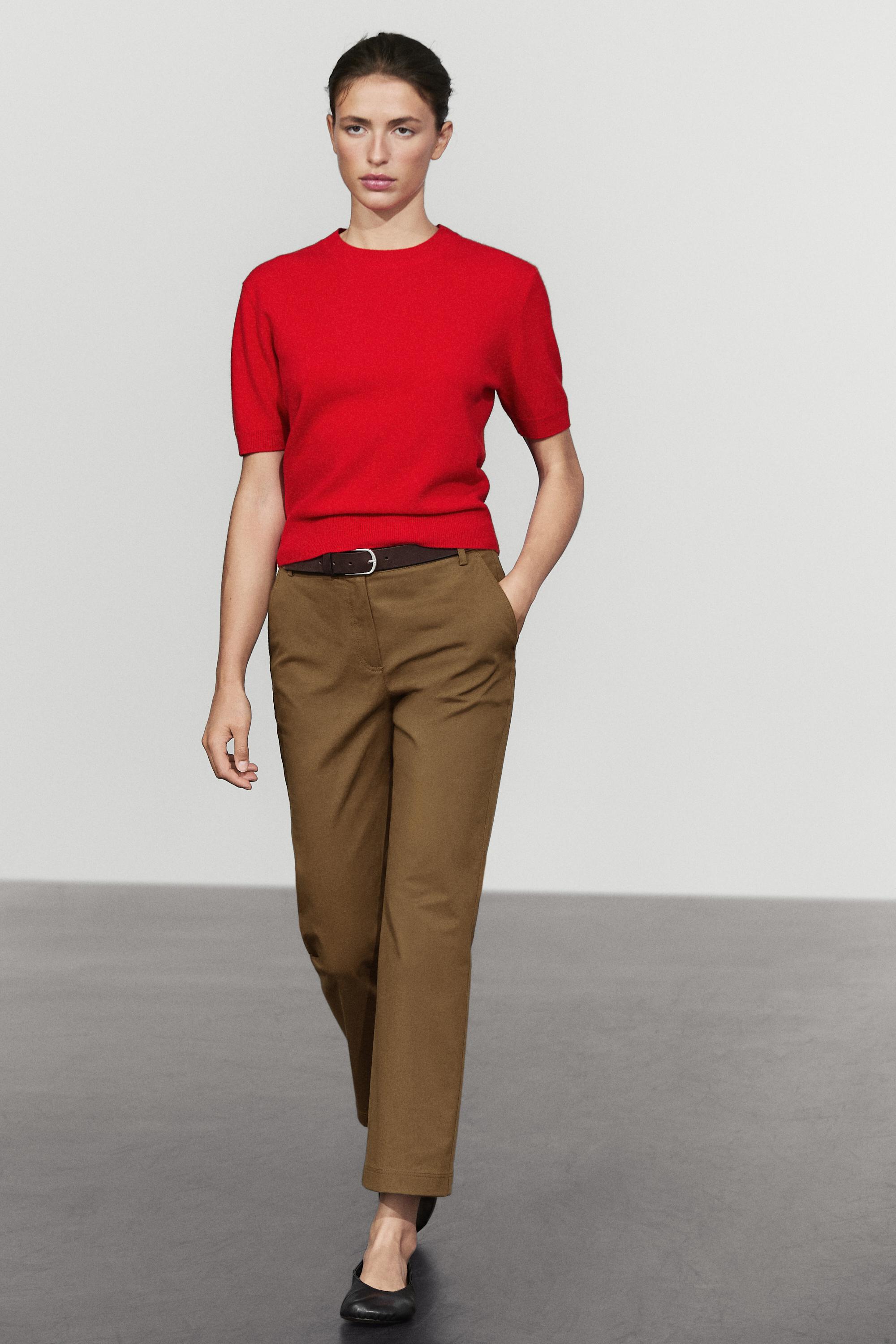 Pull en maille manches courtes mélange de laine