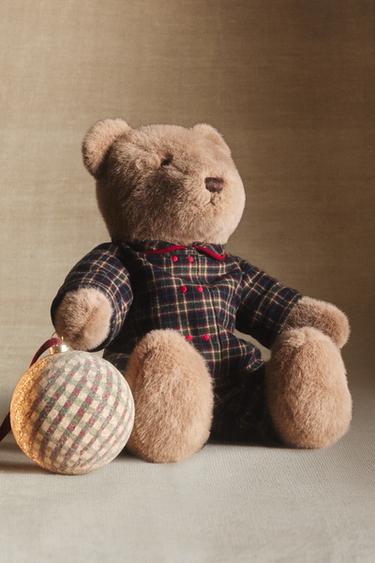 CHILDREN'S CHRISTMAS BEAR SOFT TOY (38 CM) - Brown by Zara