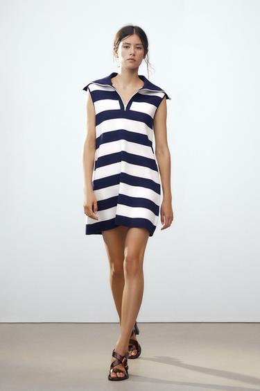 SHORT KNIT STRIPED DRESS - striped by Zara