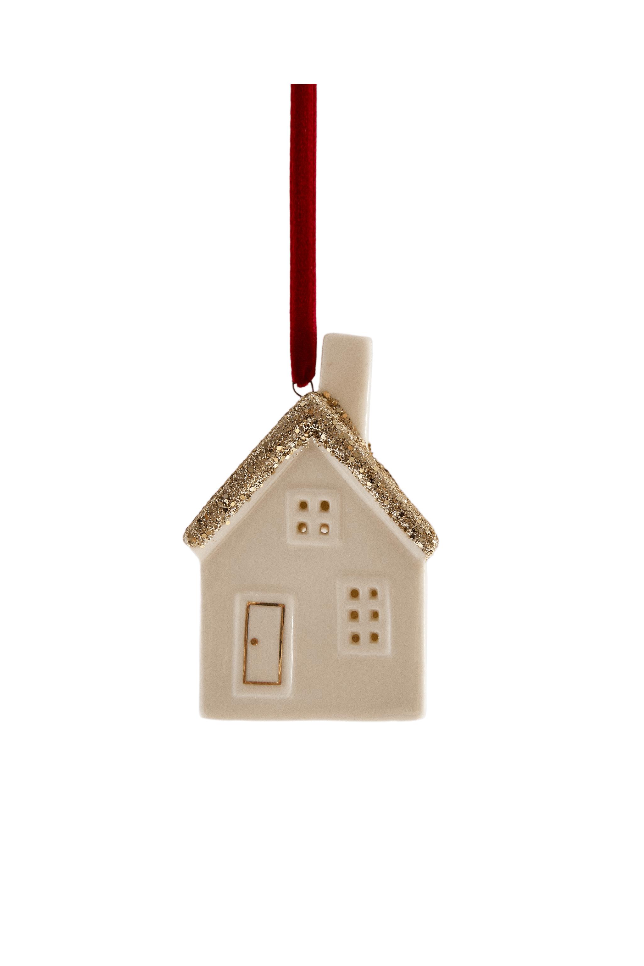 クリスマス セラミック ハウス ツリーオーナメント - ホワイト | ZARA