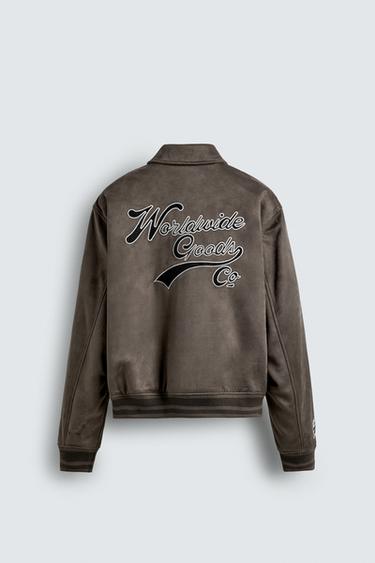 BLOUSON EFFET DAIM PIÈCES ET BRODERIES - Vison de Zara - Image 7