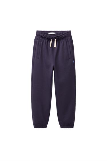 PANTALON JOGGER UNI AVEC ÉTIQUETTE - Violet de Zara