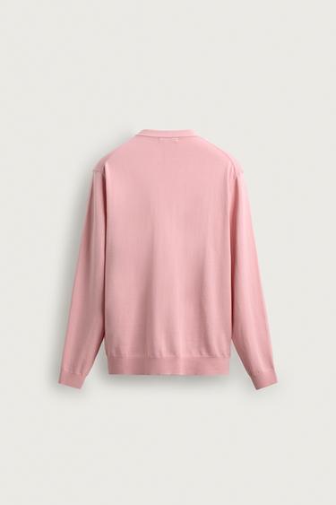 COTTON BLEND CARDIGAN — Pink 2