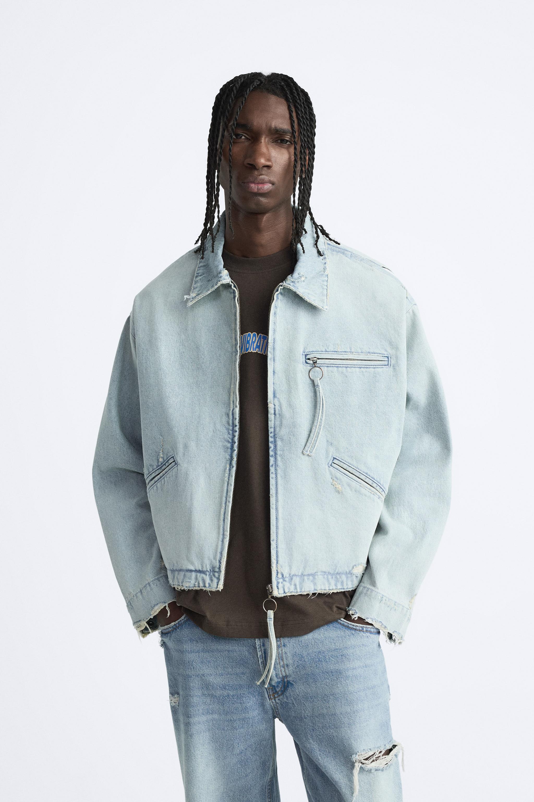 Oversized jean cheap jacket zara