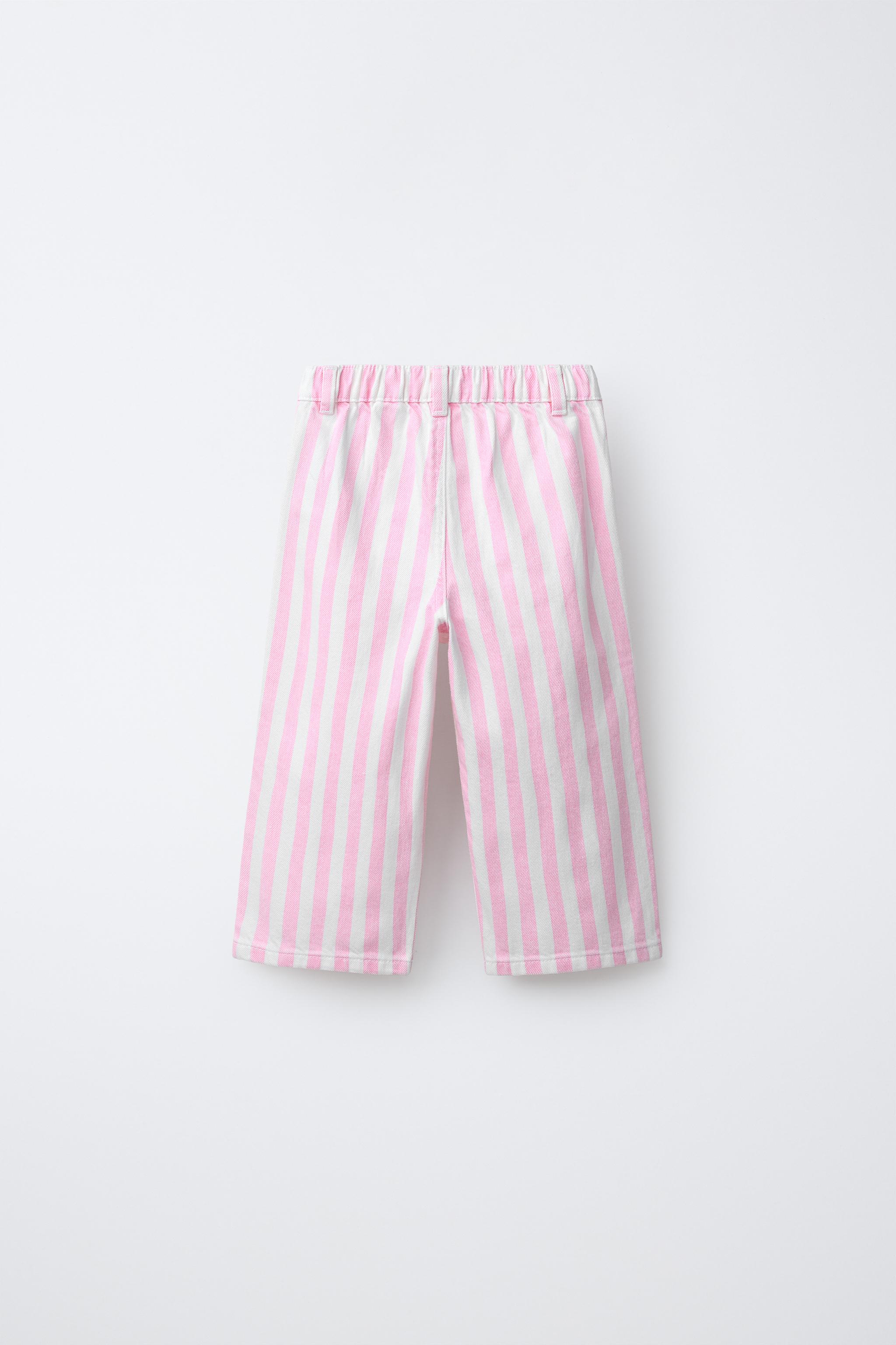 JUPE-CULOTTE EN SERGÉ À RAYURES