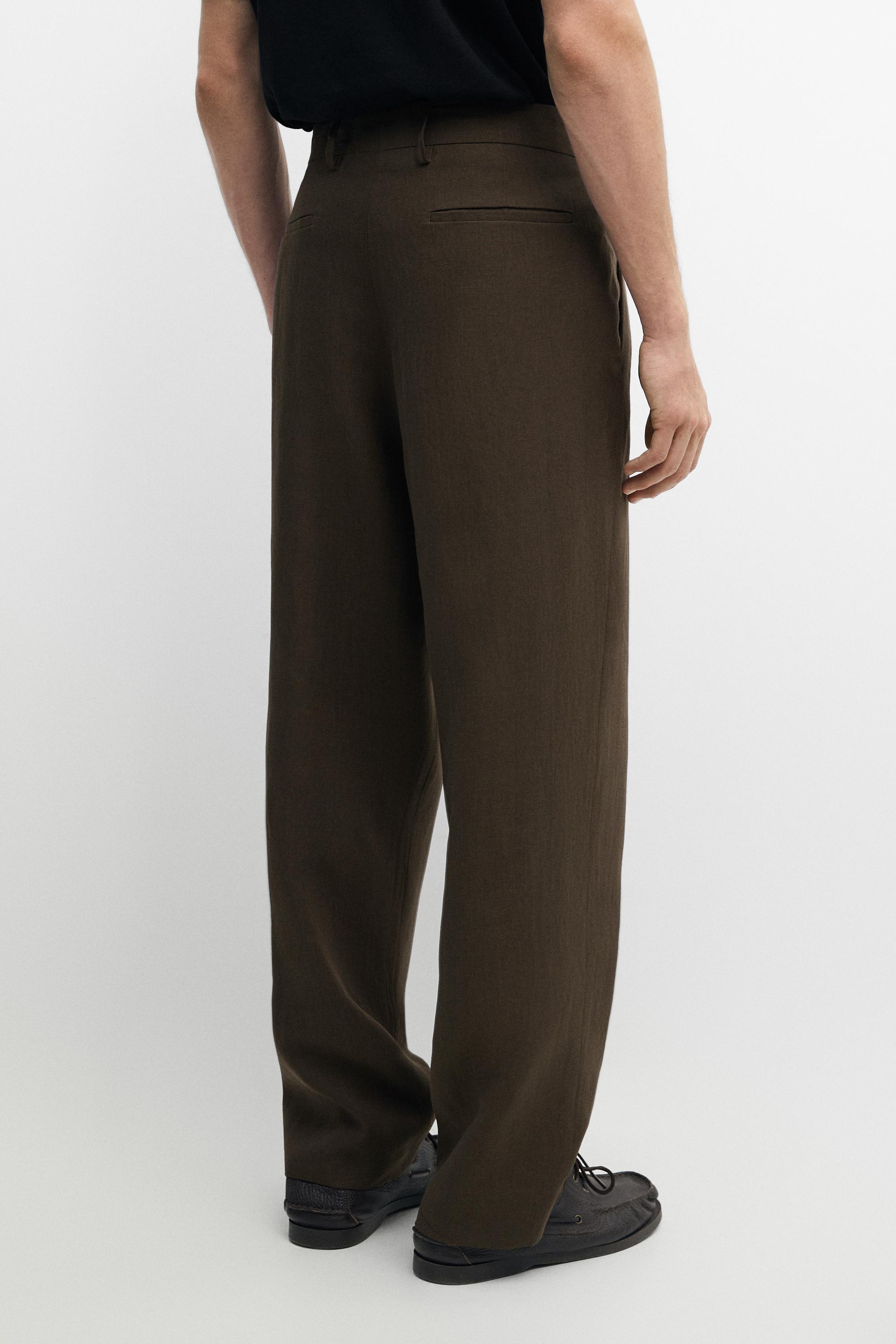 Linen suit trousers