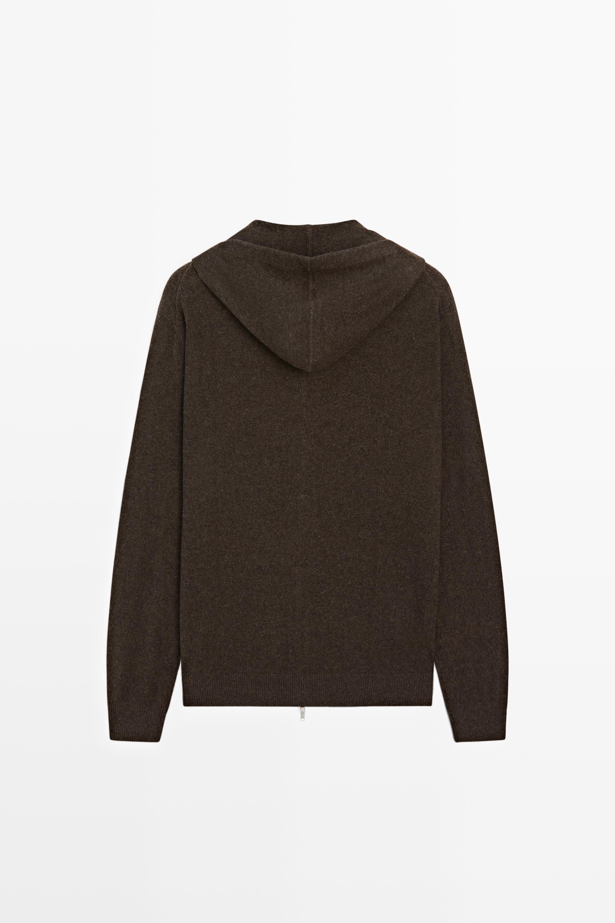 100% cashmere hooded cardigan
