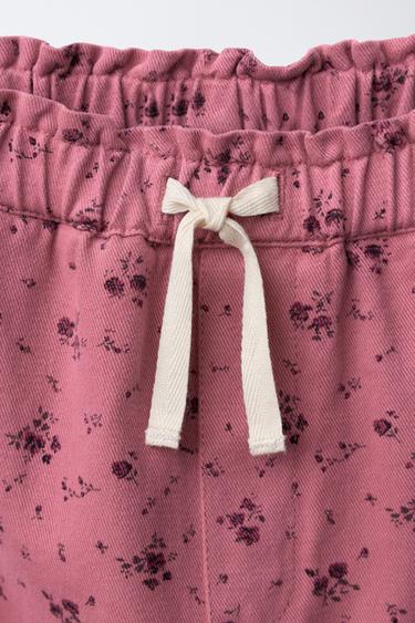 FLORAL BAGGY TROUSERS - Pink by Zara - Image 2