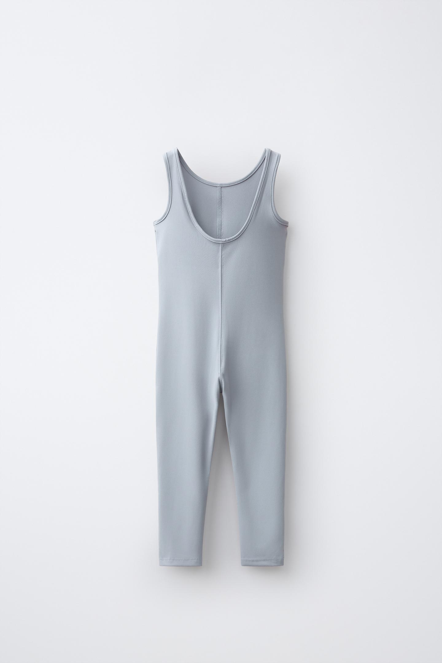 Детский комбинезон Zara Technical Ballet Jumpsuit, цвет: Серый — фото 2