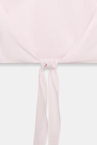 CHEMISE OVERSIZE À NŒUD - Rose délavé de Zara - Image 8