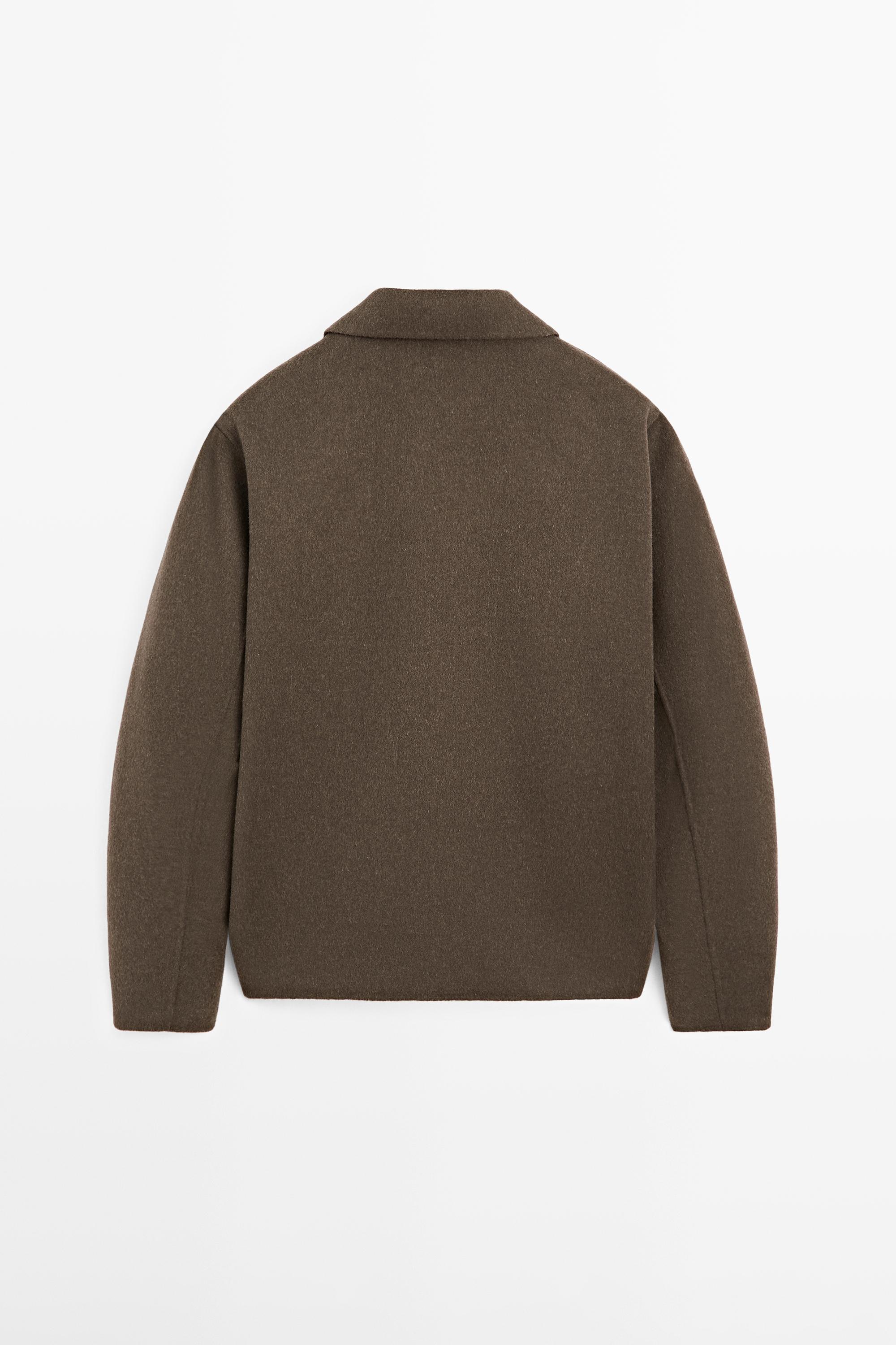 Wool blend overshirt with pockets