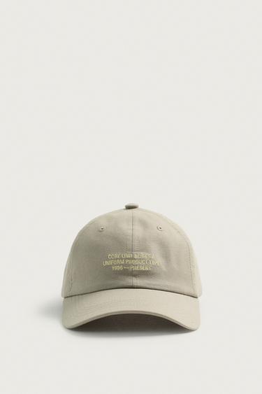 EMBROIDERED TEXT CAP — Gray 2