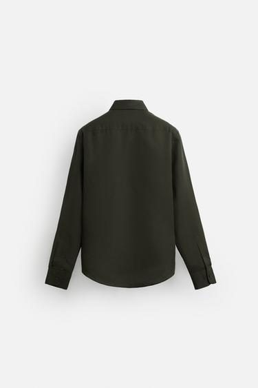 COTTON - LINEN SHIRT - Greenish by Zara