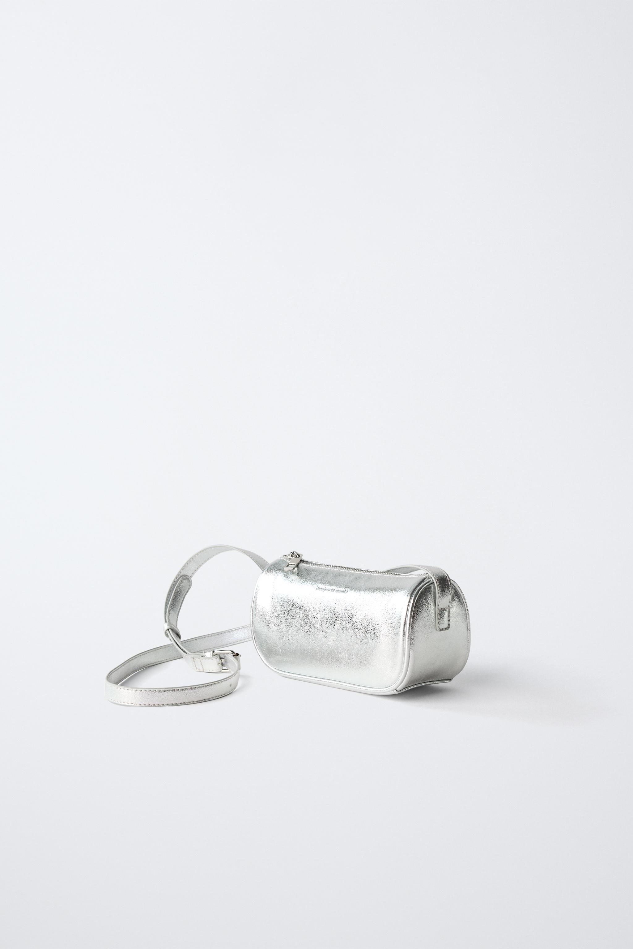 METALLIC CROSSBODY BAG - Silver | ZARA United States