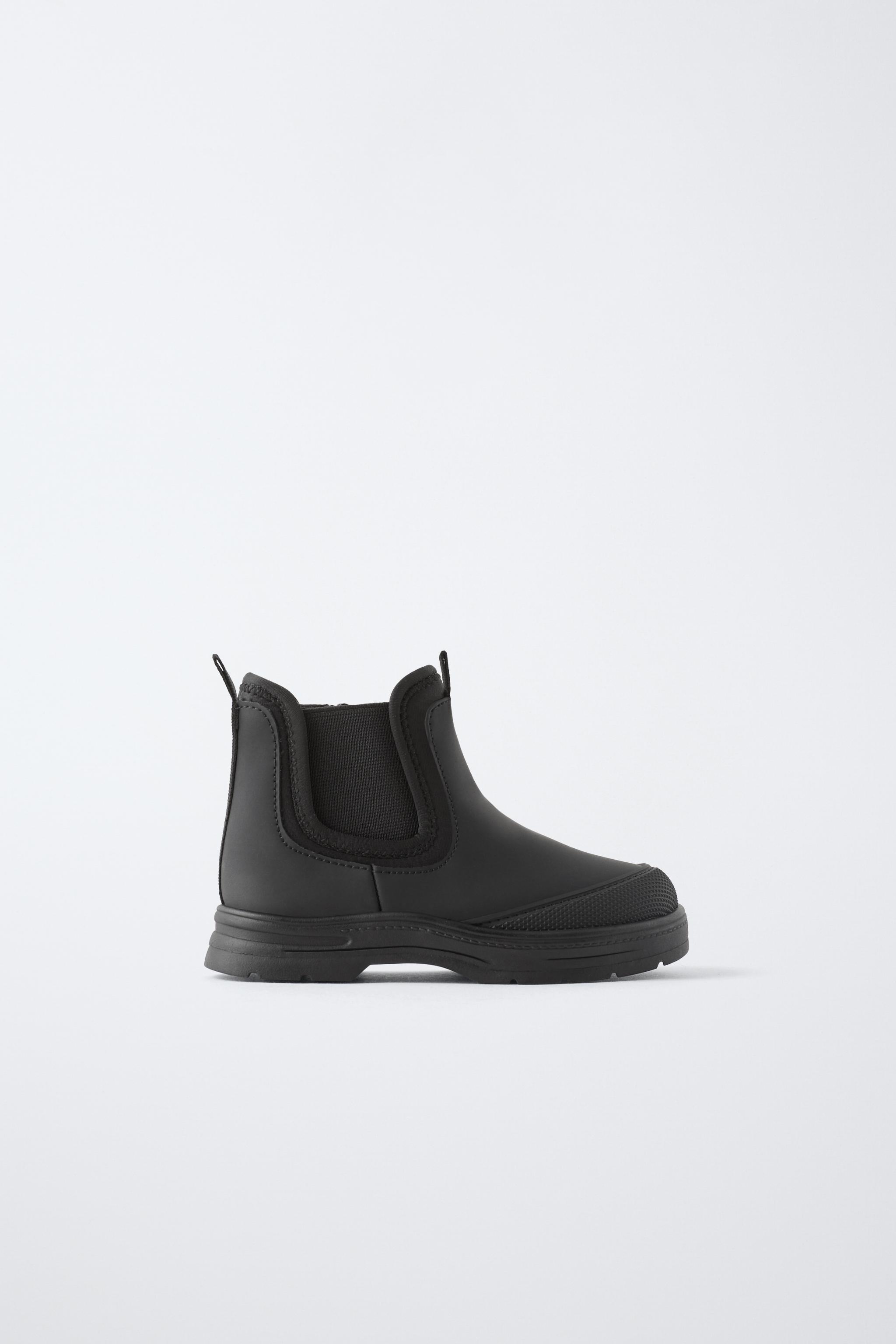 RUBBERISED BOOTS - Black | ZARA India