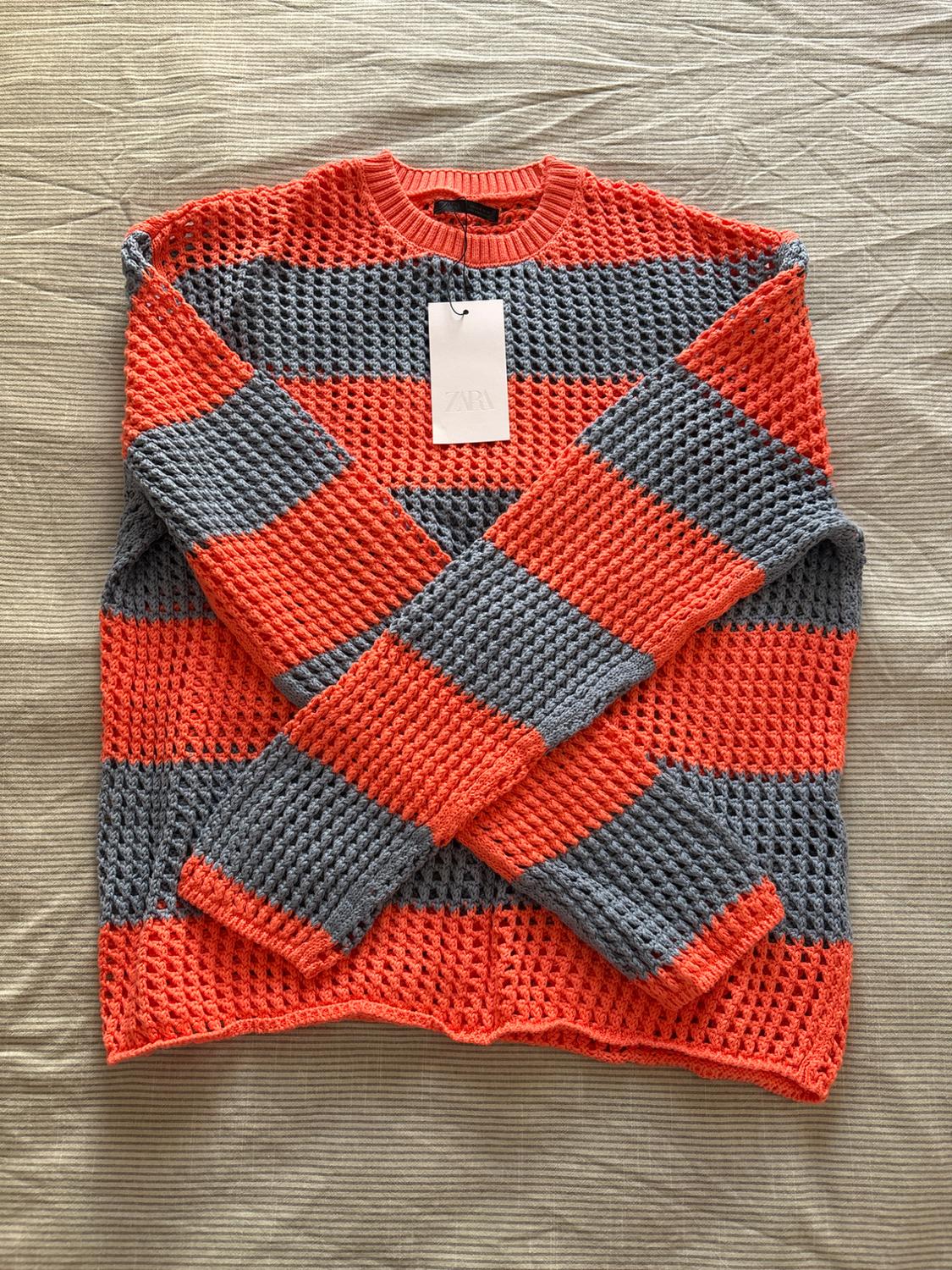 OPEN KNIT TEXTURED SWEATER - Image 3