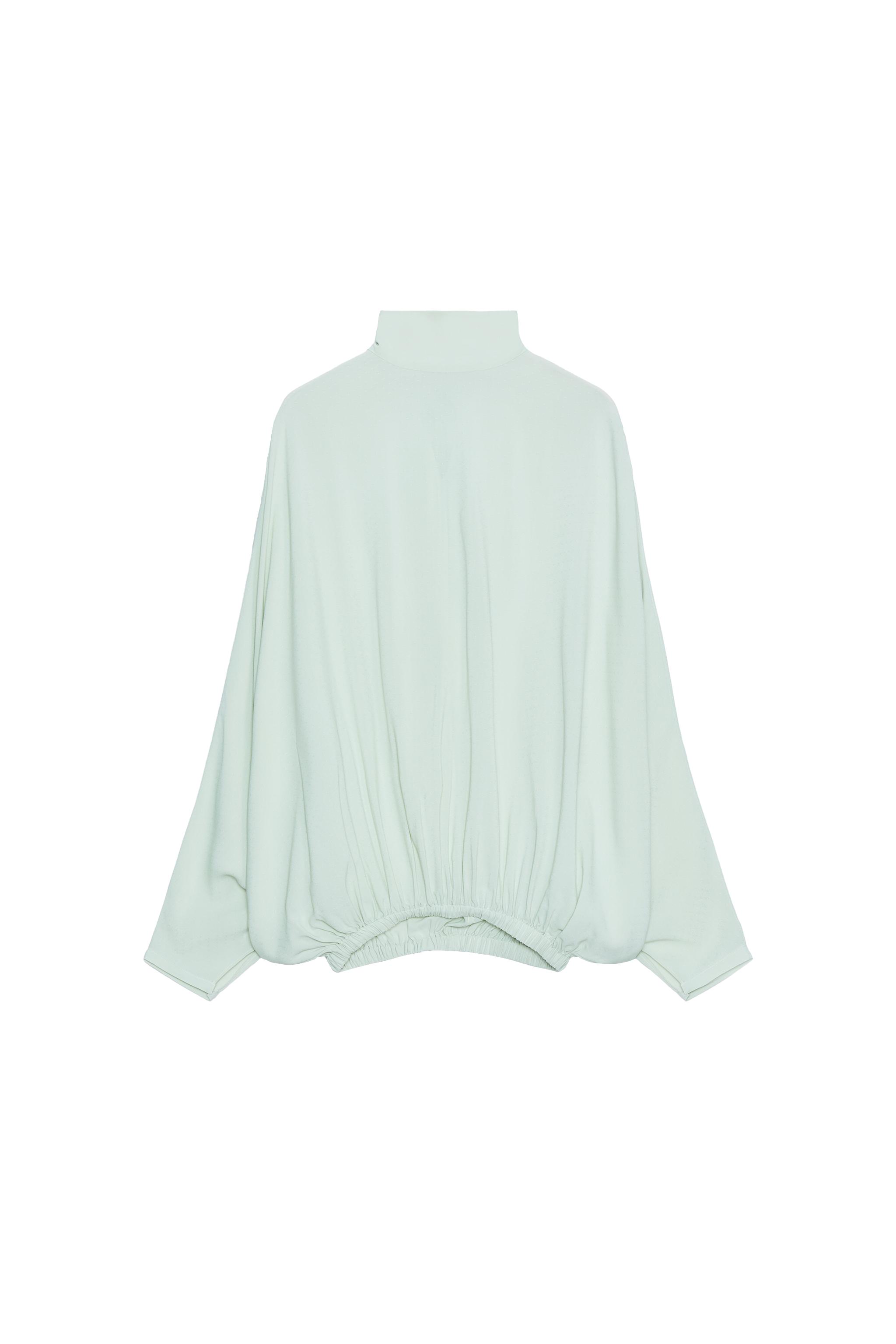 ZW COLLECTION リボンシャツ - ウォーターグリーン | ZARA Japan / 日本