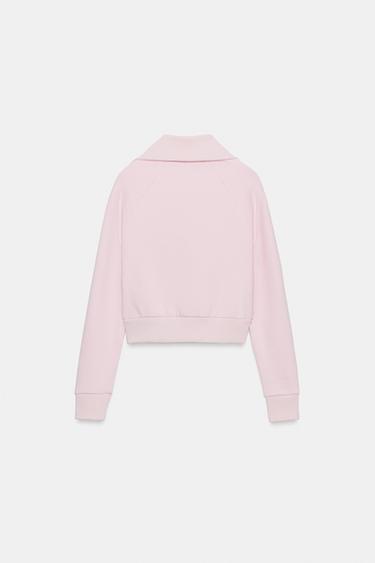 VESTE EN MOLLETON ZIPPÉE - Rose pastel de Zara - Image 7