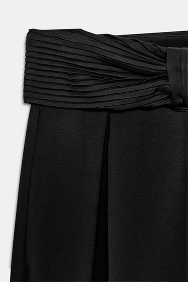 PANTALON AVEC CEINTURE À NŒUD ZW COLLECTION LIMITED EDITION - Noir de Zara - Image 8