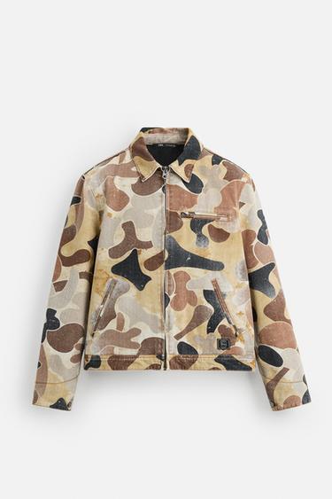 ABSTRACT PRINT JACKET - Beige by Zara