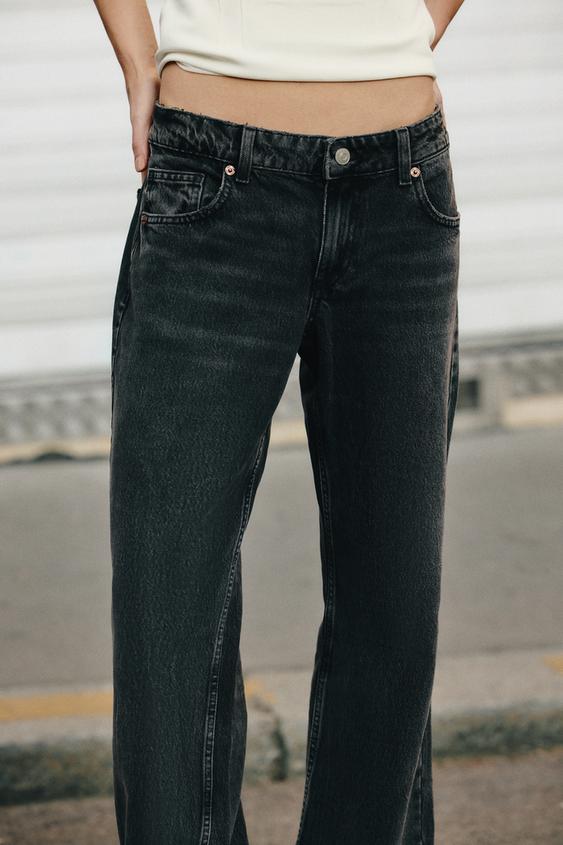 TRF Geniş paça düşük bel jean