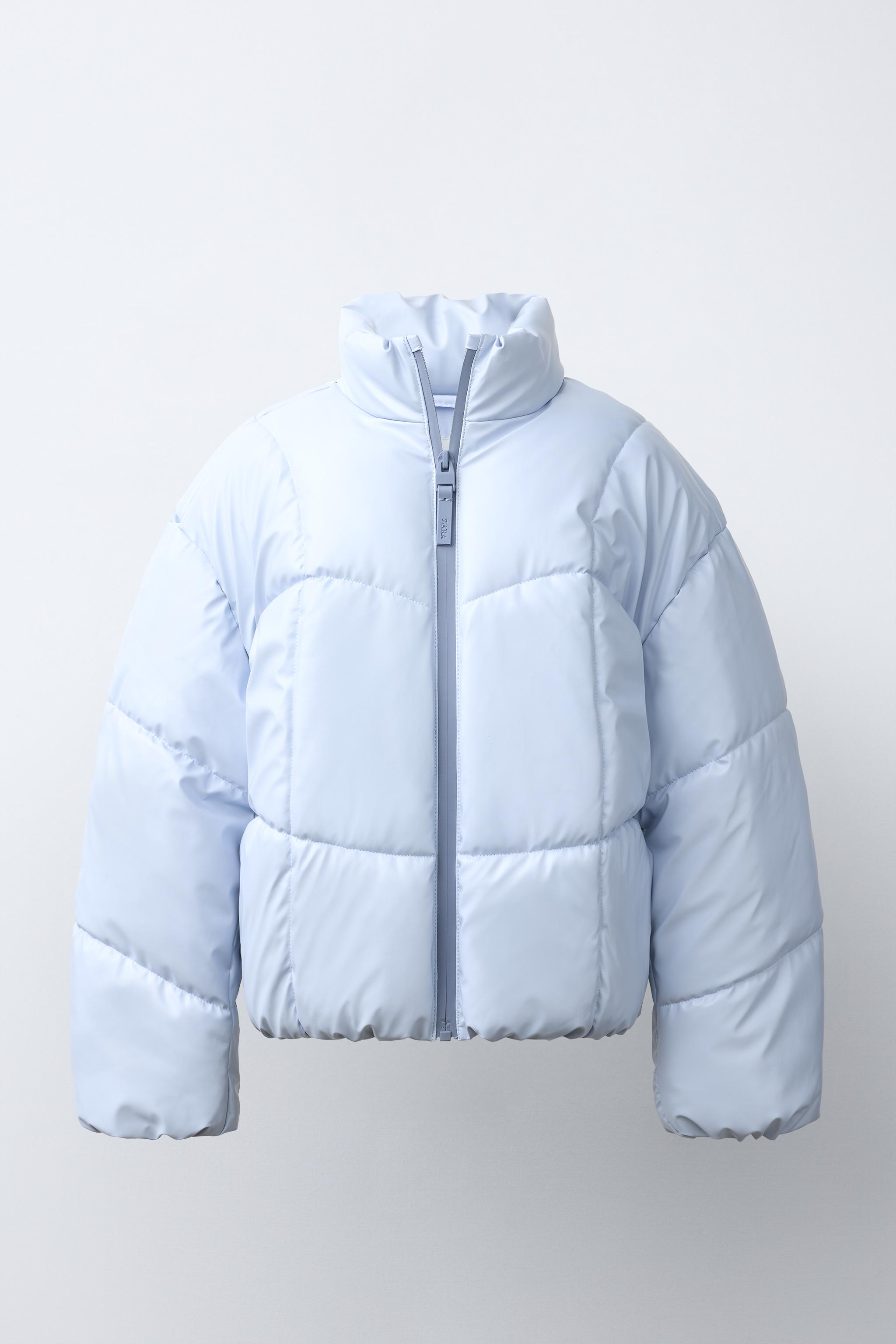 WATER-REPELLENT QUILTED SHINY JACKET - Pastel blue | ZARA United