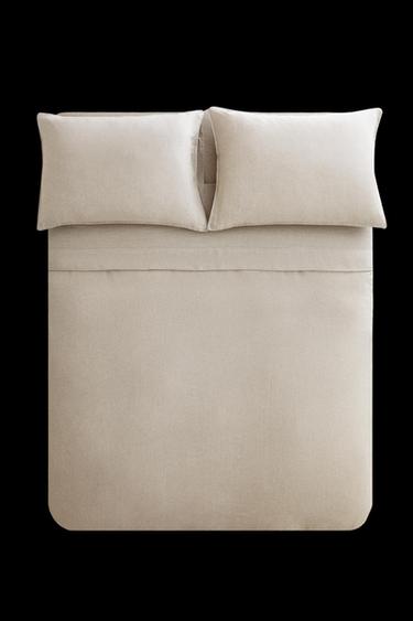 Zara LINEN DUVET COVER - Light beige - Image 0