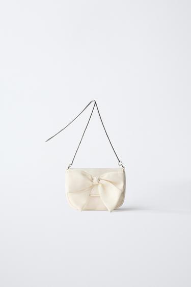 حقيبة كروس بودي بربطة - أبيض صدفي by Zara - Image 0