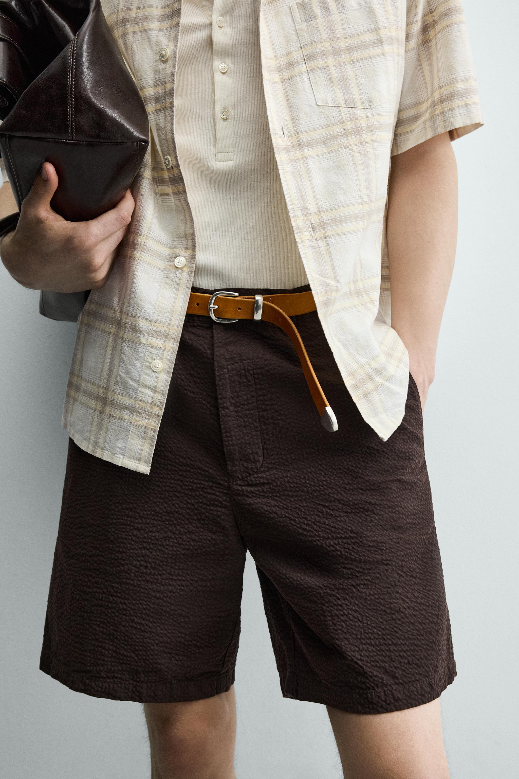REGULAR FIT SEERSUCKER SHORTS
