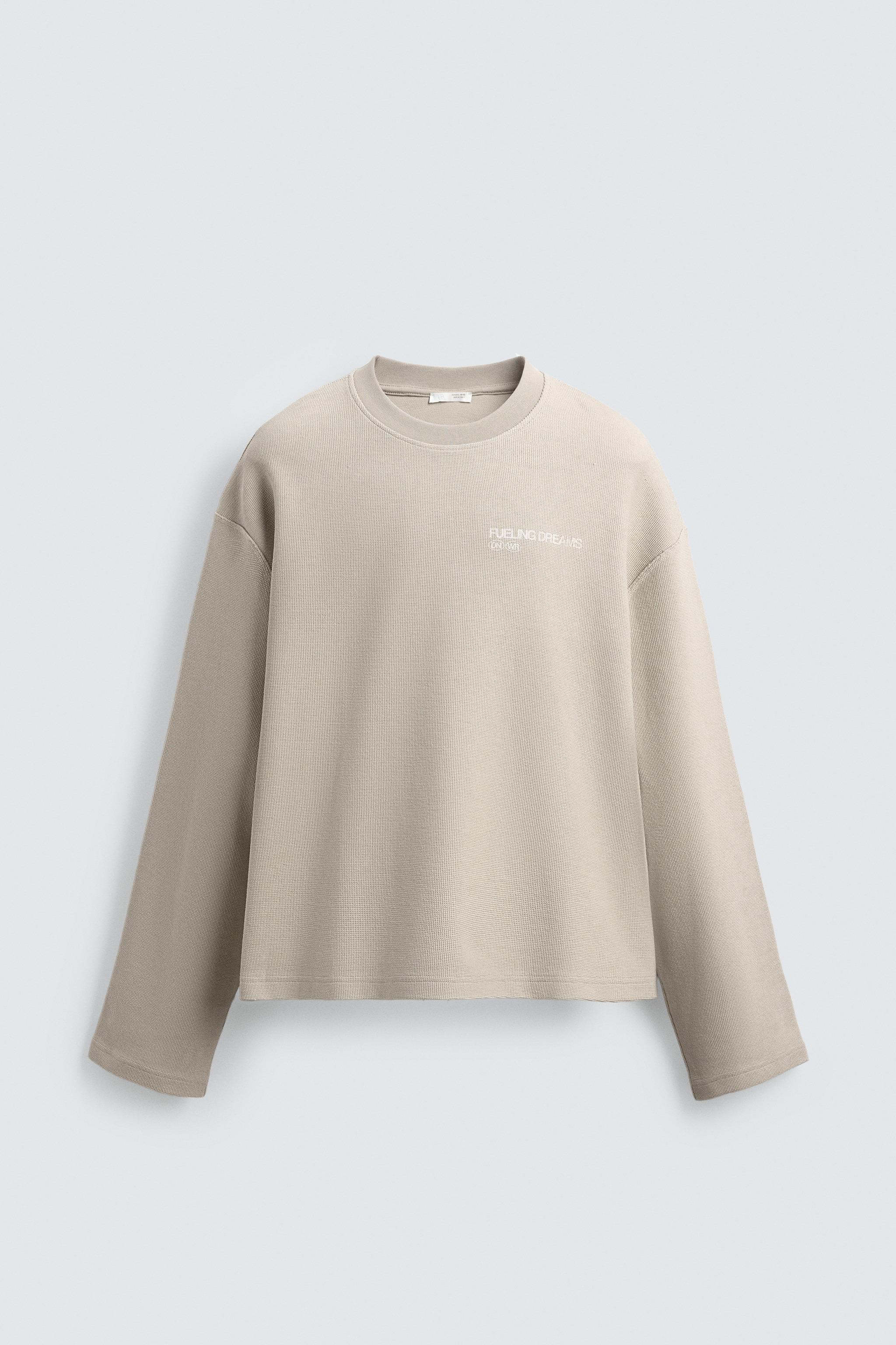 TEXTURED PRINT SWEATSHIRT
