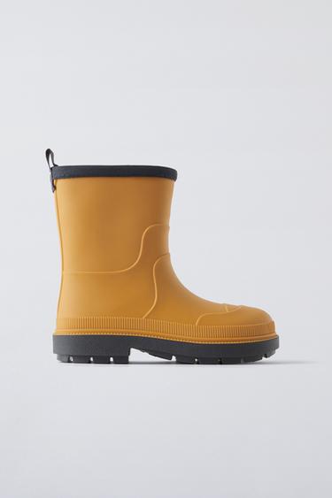Zara LINED RAINBOOTS - Ochre Yellow