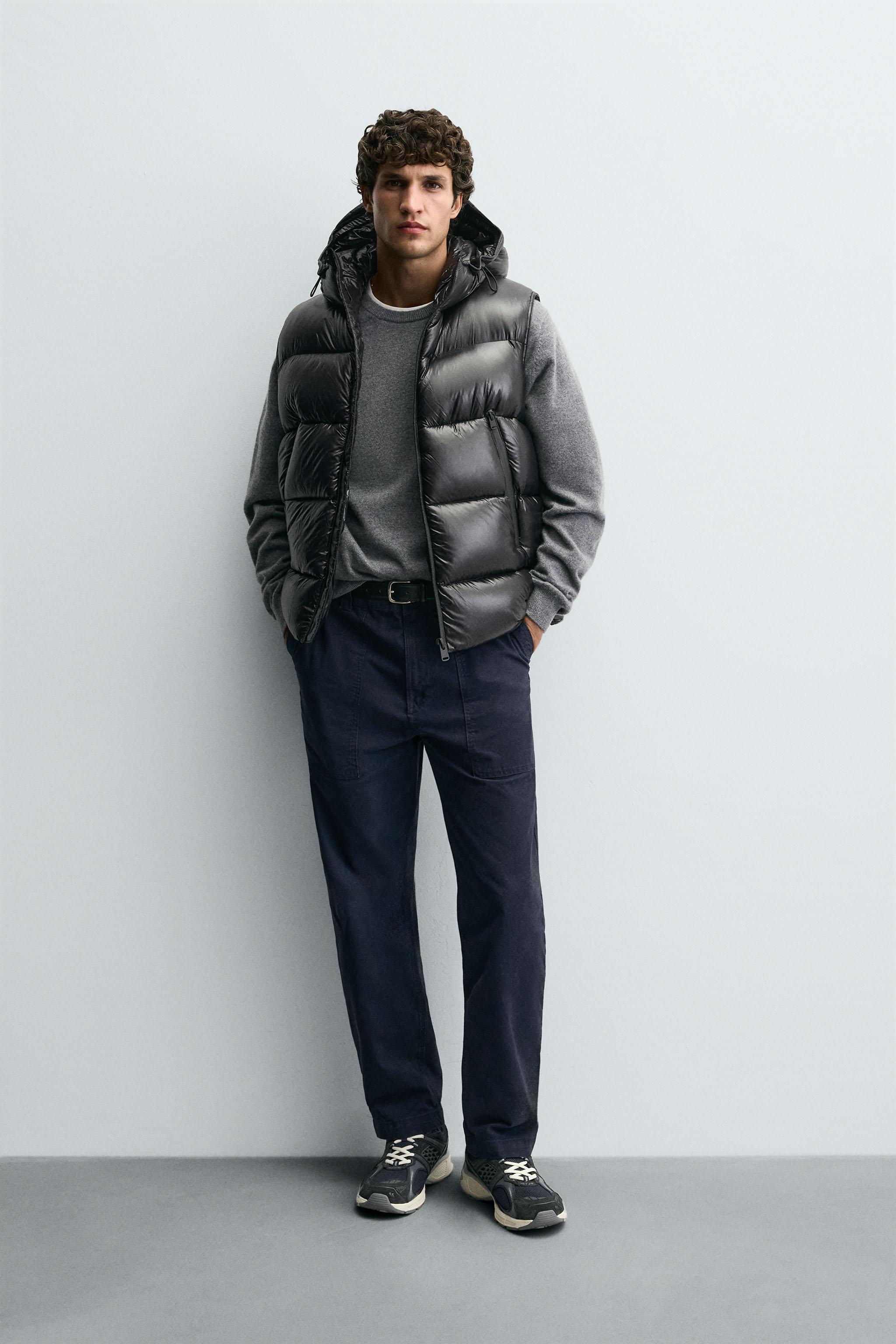 100%フェザーダウンベスト - ブラック | ZARA Japan / 日本
